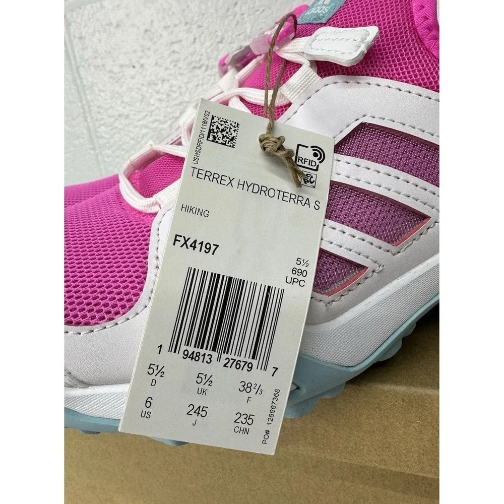 New Big Girl's Size 6‎ Adidas Terrex Hydroterra Shandal - Pink/Sky Blue/White
